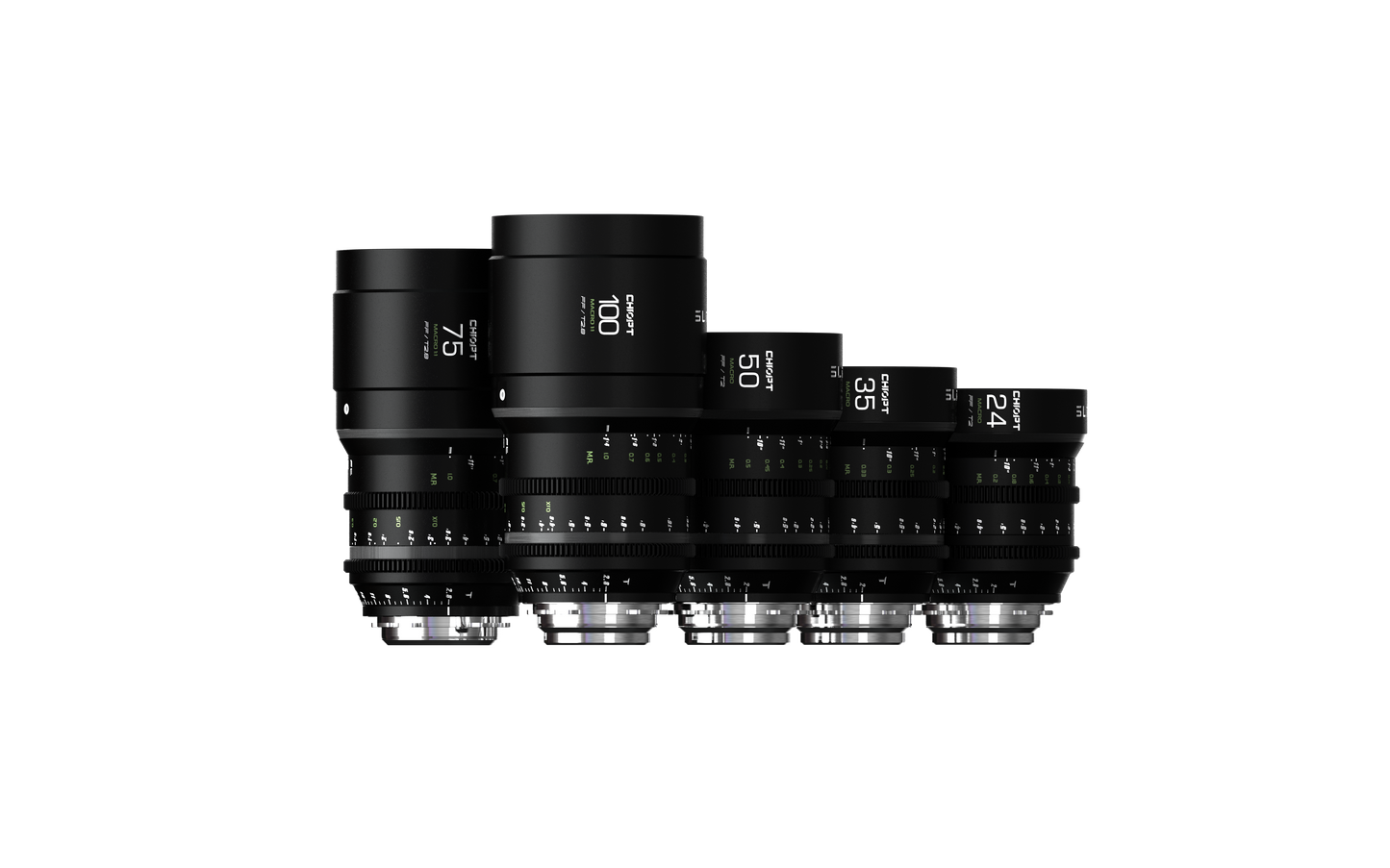 Chiopt Slasher 5-Lens Macro Full-Frame Cine Prime Lenses (PL/EF/E Mount)